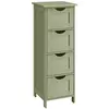 SONGMICS Meuble de salle de bain 4 tiroirs, Vert Olive