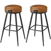 VASAGLE EKHO Collection - Tabouret de Bar Pivotant à 360°, Marron Cara...