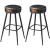 VASAGLE EKHO Collection - Tabouret de Bar Pivotant à 360°, Noir D'encr...