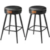 VASAGLE EKHO Collection - Tabouret de Bar Pivotant à 360°, Noir D'encr...