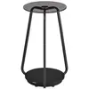 VASAGLE Table d’appoint ronde à 2 niveaux, Gris Ardoise