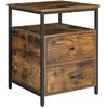 VASAGLE Table d'appoint 2 tiroirs