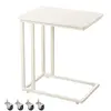 VASAGLE Table d’appoint mobile, Blanc Crème