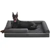 Canapé pour chien orthopédique, Gris Foncé / L 120 x l 85 x H 20 cm