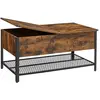 VASAGLE Table basse rabattable rustique