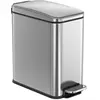 SONGMICS Poubelle de salle de bainavec pétale, Argent / 5L (29,9 x 14,...