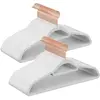 Cintres en velours antiglisse, Blanc + Rose Gold / 50