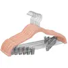 SONGMICS 10 cintres en velours antiglisse, Rose Clair / Lot de 10