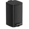SONGMICS Poubelle de salle de bain 6L, Noir / 33,5H cm