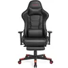 SONGMICS Fauteuil Gaming accoudoirs 3D noir et rouge, Noir + Rouge