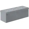 SONGMICS Banc de rangement en velours avec 2 boîtes, Gris Tourterelle / 38 x 110 x 38 cm