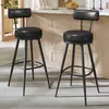 VASAGLE EKHO Collection - Tabourets de bar design en PU (Lot de 2&4), Noir D'encre / 57P x 57L x 101H cm / 2