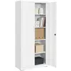 SONGMICS Meuble de rangements avec 4 étagères, Blanc Grisâtre / 80L cm