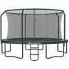 SONGMICS Trampoline de jardin rond pour enfants, Vert Foncé / 427 Diamètre cm