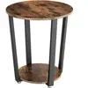 VASAGLE Table d'appoint ronde industriel