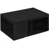 VASAGLE Lot de 3 tables d’appoint, Noir Boisé