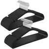 SONGMICS Lot de 50 cintres en plastique, Noir D'encre