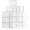 SONGMICS Lot de 12 boîtes à chaussures transparent, Lot de 12