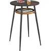 VASAGLE Table de Bar avec Rangement
