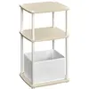 SONGMICS HOME Table d’appoint à 3 niveaux, Beige Naturel