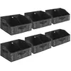 SONGMICS Boîtes de rangement pliables en tissu pour organisation, Noir d'encre