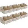 SONGMICS Boîtes de rangement pliables en tissu pour organisation, Beige Sable