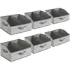 SONGMICS Boîtes de rangement pliables en tissu pour organisation, Gris Jonc