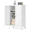 SONGMICS Caisson de bureau avec placard polyvalent, Gris Mat / 60L cm
