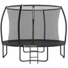 SONGMICS Trampoline extérieur avec échelle, Noir / Ø 305 cm