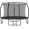 SONGMICS Trampoline extérieur avec échelle, Noir / Ø 366 cm