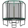 SONGMICS Trampoline de jardin rond pour enfants, Vert Foncé / 244 Diamètre cm