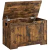 VASAGLE Coffre de rangement, avec 2 charnières de sécurité, style rusitque, 40 x 76 x 48 cm
