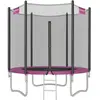 SONGMICS Trampoline extérieur avec filet de protection, Noir + rose / Ø 183 cm