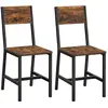 SONGMICS Chaise Salle à Manger - VASAGLE - Lot de 2 - Style Industriel - Marron Rustique et Noir