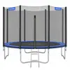 SONGMICS Trampoline extérieur avec filet de protection, Bleu Foncé / Ø 366 cm