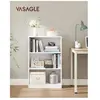 VASAGLE Étagère de rangement à 3 niveaux, Blanc / 60 x 24 x 93 cm