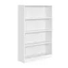 VASAGLE Bibliothèque 4 niveaux réglables effet bois blanc