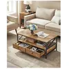 VASAGLE Table basse design X, Marron