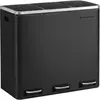 SONGMICS Poubelle de tri 3 seaux, Noir