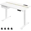 VASAGLE Bureau réglable en hauteur, Blanc