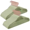 SONGMICS Cintres en velours antiglisse, Vert Clair + Rose Gold / 50