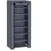 SONGMICS Étagère à chaussure à 7 niveaux avec housse, Gris