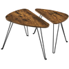 VASAGLE Tables d'appoint style industriel effet bois marron rustique