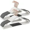 SONGMICS Cintres en plastique antiglisse, Gris Clair + Gris Foncé / 30