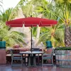 Songmics Parasol avec sac de transport, Rouge / 2 x 1,25 m