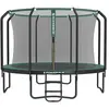 SONGMICS Trampoline de jardin rond pour enfants, Vert Foncé / 305 Diamètre cm