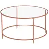 VASAGLE Table basse ronde décoration, Rose Gold