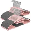 Songmics Cintres en plastique antiglisse, Rose + Gris Foncé / Lot de 50