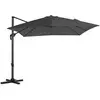 SONGMICS Parasol déporté de jardin 3 x 3 m, Gris