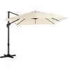 SONGMICS Parasol déporté de jardin 3 x 3 m, Beige